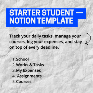 Starter Student Dashboard — Notion Template
