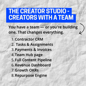 The Creator Studio — Notion Template for Content Creators with a Team