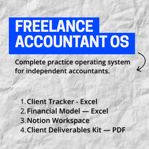 Freelance Accountant OS — Excel, Notion & PDF Bundle for Independent Accountants