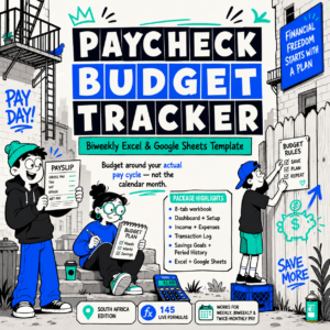 Paycheck Budget Tracker — Biweekly Excel & Google Sheets Template